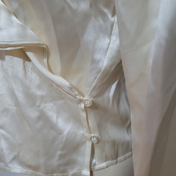 100% silk wrap poets blouse - Picture 6 of 6